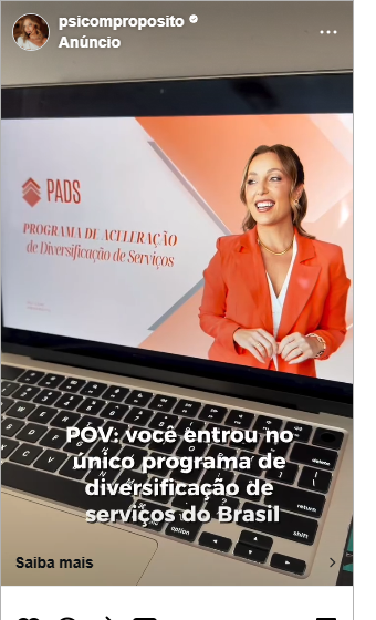 Anúncio PADS, POV único programa de diversificação